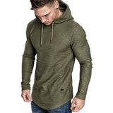 Men Hoodie Sweatshirt Casual Long Sleeve Slim Tops Gym T-shir - AL MONI EXPRESS