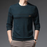 Men Round Neck Fashion Pullover Sweater - Almoni Express