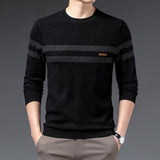 Men Round Neck Fashion Pullover Sweater - Almoni Express