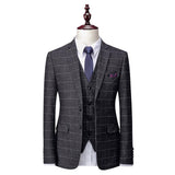 Men's Business Suits Korean Version Slim Wedding Groom Suit Men - AL MONI EXPRESS