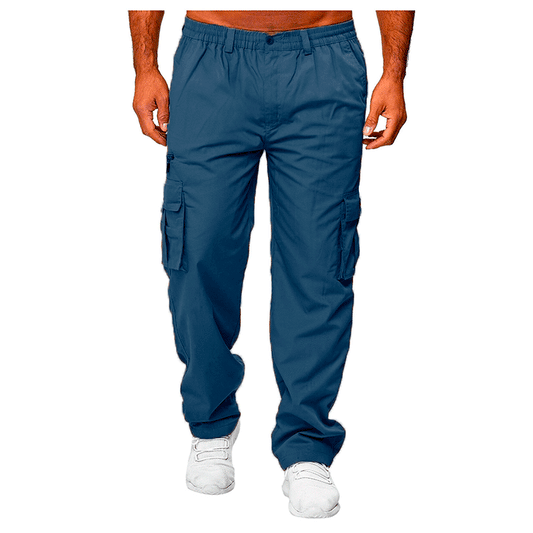 Men's Casual Multi-pocket Loose Straight Cargo Pants - AL MONI EXPRESS