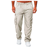 Men's Casual Multi-pocket Loose Straight Cargo Pants - AL MONI EXPRESS