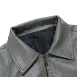 Men's Casual Slim-fit Leather Coat - AL MONI EXPRESS