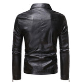 Men's Casual Slim-fit Leather Coat - AL MONI EXPRESS