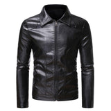 Men's Casual Slim-fit Leather Coat - AL MONI EXPRESS