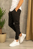 Men's Casual Trousers Suit Fabric Trousers - Almoni Express