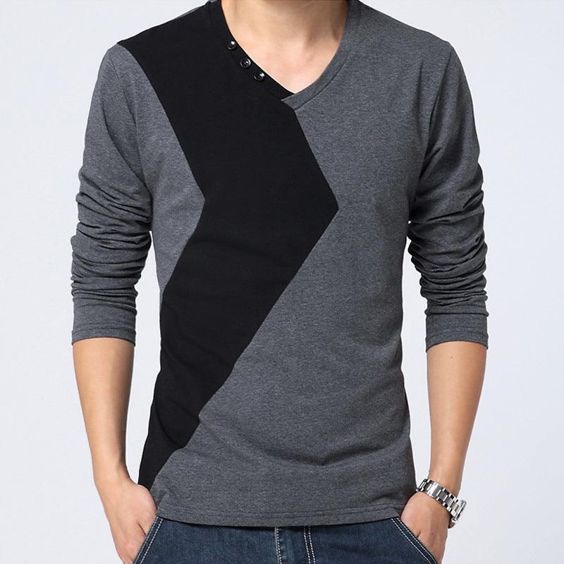 Men's combed cotton long sleeve T-shirt - AL MONI EXPRESS