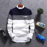 Men's Crew Neck Sweater Pullover Sweater - Almoni Express