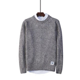 Men's Crew Neck Sweater Pullover Sweater Youth Loose - Almoni Express