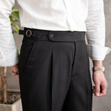 Men's Drape Anti-wrinkle Casual High-waisted Pants - Almoni Express