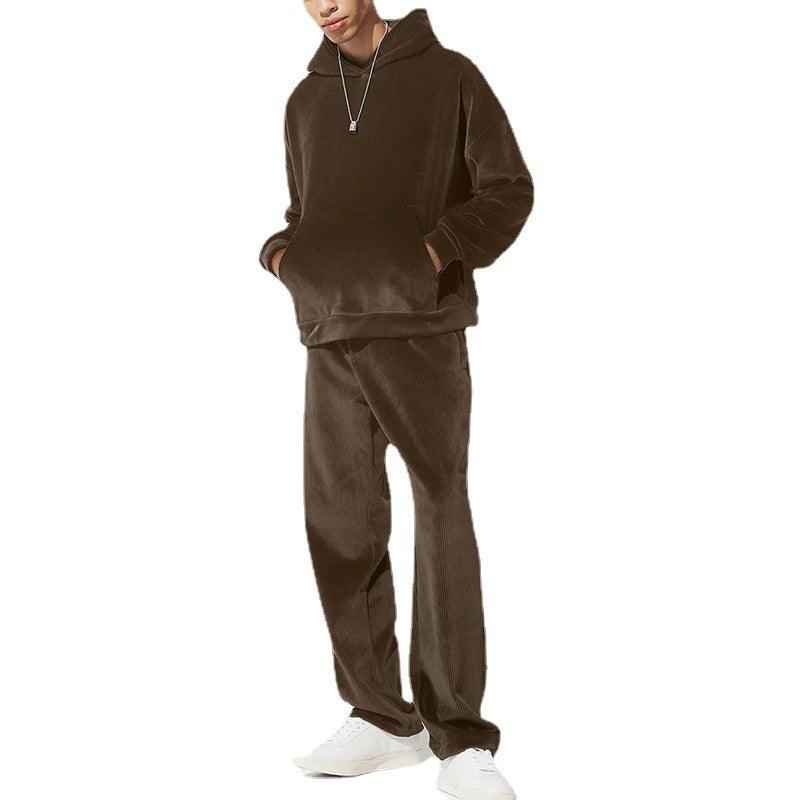 Men's Fashion Casual Plush Sweater Pants Suit - AL MONI EXPRESS