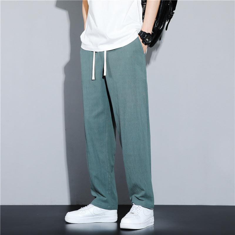 Men's Fashion Linen Casual Pants - Almoni Express