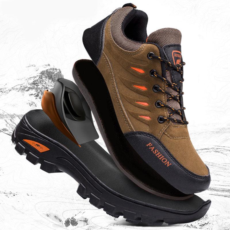 Men's Hiking Work Shoes Casual Breathable Lace-up Sneakers Outdoor Running Sports Shoes - AL MONI EXPRESS