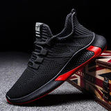 Men's Lace Up Casual Men's Shoes Fly Woven Mesh Breathable - AL MONI EXPRESS