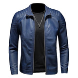 Men's Leather Motorcycle Jacket Thin Coat - AL MONI EXPRESS