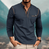 Men's Long Sleeve Color Matching Shirt - AL MONI EXPRESS