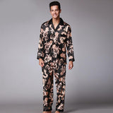 Men's Long Sleeve Pants Pajamas Set - Almoni Express