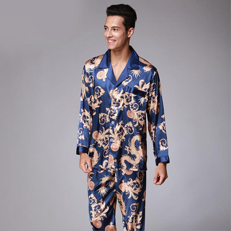 Men's Long Sleeve Pants Pajamas Set - Almoni Express