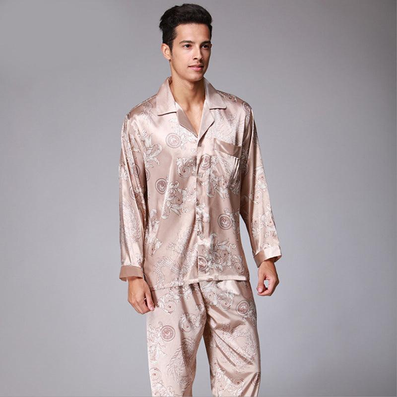 Men's Long Sleeve Pants Pajamas Set - Almoni Express