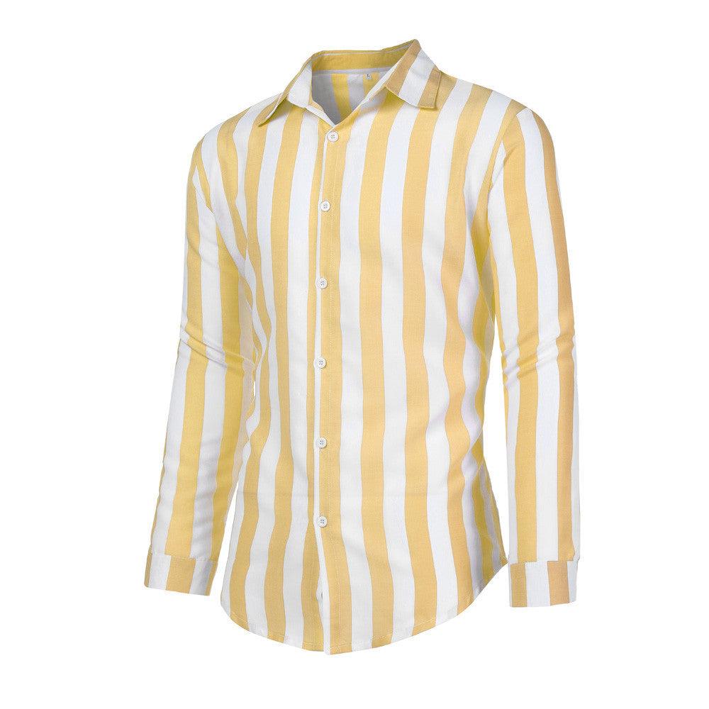 Men's long sleeve striped shirt - AL MONI EXPRESS