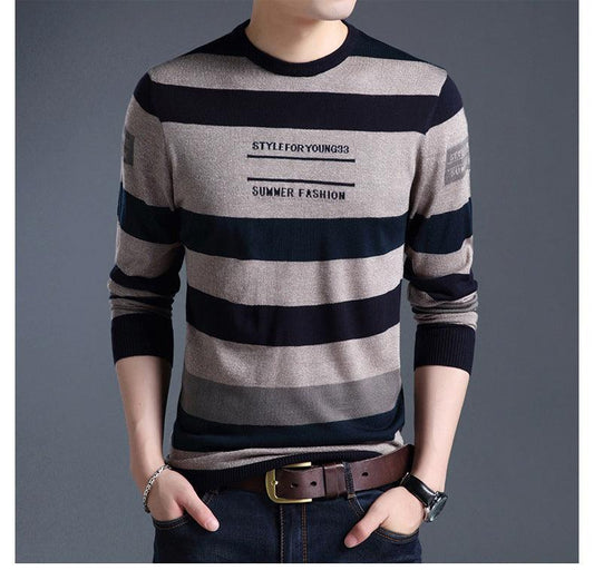 Men'S Long-Sleeved T-Shirts Men'S Bottoming Shirt Casual Round Neck - AL MONI EXPRESS