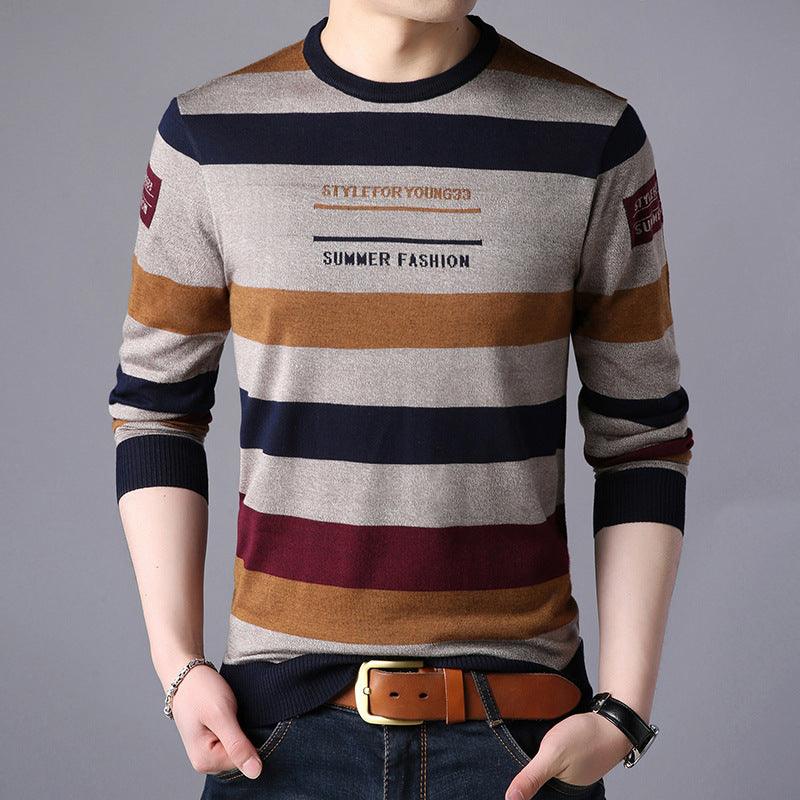 Men'S Long-Sleeved T-Shirts Men'S Bottoming Shirt Casual Round Neck - AL MONI EXPRESS