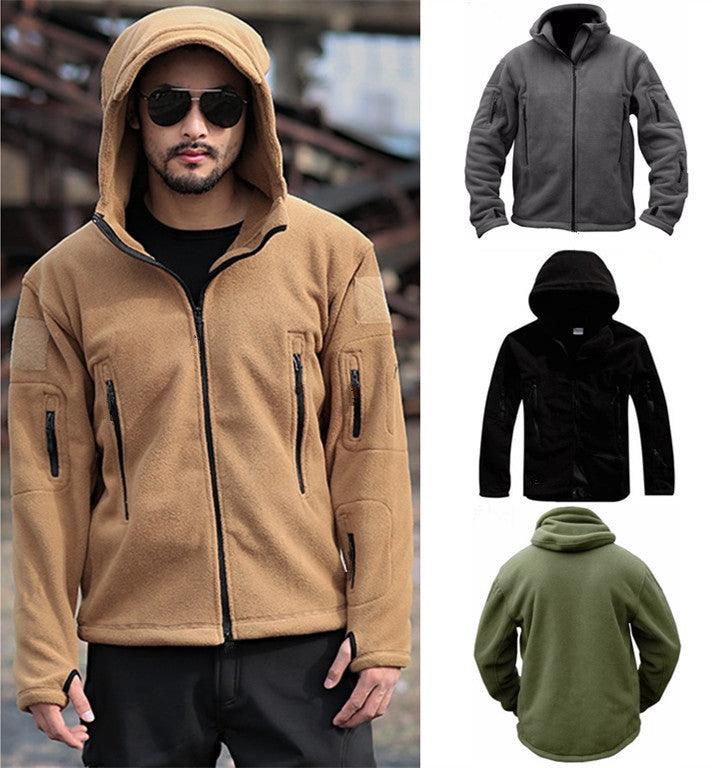 Men's Outdoor Keep Warm Liner Fleece Sweater Cold-proof Shell Jacket - AL MONI EXPRESS