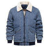 Men's Plush Denim Jacket In European Size - AL MONI EXPRESS