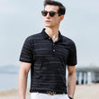 Men's polo shirt with Lapel stripes - AL MONI EXPRESS