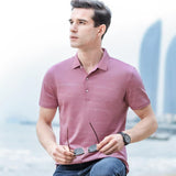 Men's polo shirt with Lapel stripes - AL MONI EXPRESS