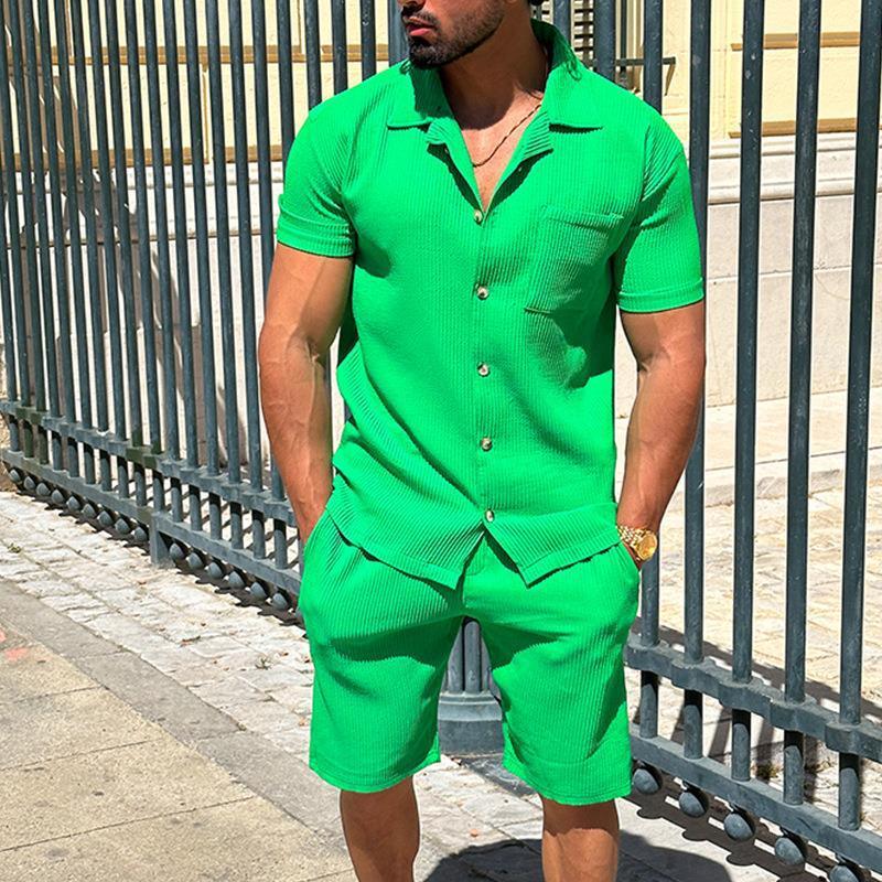 Men's Polo Short-sleeved Shorts Suit - AL MONI EXPRESS