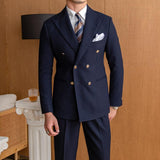 Men's Slim Double Breasted Suit - AL MONI EXPRESS