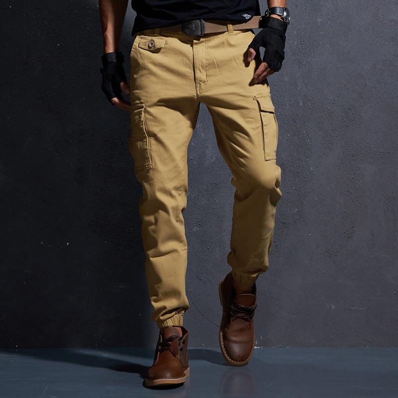 Men's slim solid color trousers - AL MONI EXPRESS