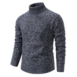 Men's Solid Color Sweater Casual Slim Fit - Almoni Express