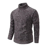 Men's Solid Color Sweater Casual Slim Fit - Almoni Express