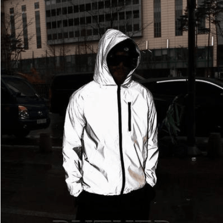 Men's Spring And Autumn Full Reflective Windbreaker Waterproof Jacket Men's High Street - AL MONI EXPRESS