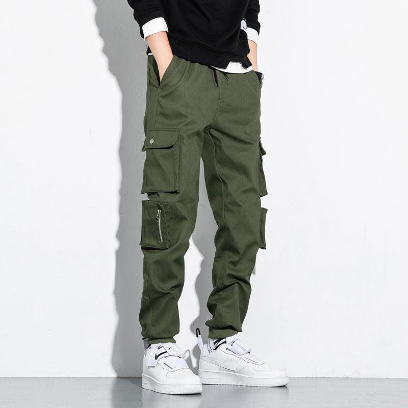 Men's Straight Cargo Pants Thin - Almoni Express