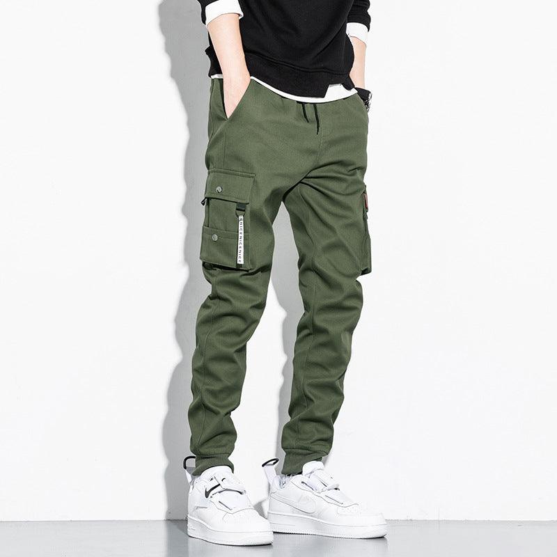 Men's Straight Cargo Pants Thin - Almoni Express