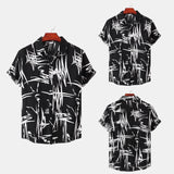 Men's Striped Casual Short Sleeve Shirts - AL MONI EXPRESS