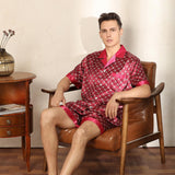 Men's Summer Printed Short-sleeved Shorts Pajamas - AL MONI EXPRESS