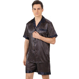 Men's Summer Printed Short-sleeved Shorts Pajamas - AL MONI EXPRESS