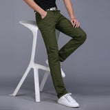 Men's trousers straight slim casual pants show dress - Almoni Express