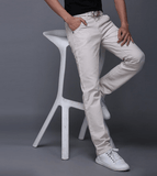 Men's trousers straight slim casual pants show dress - Almoni Express