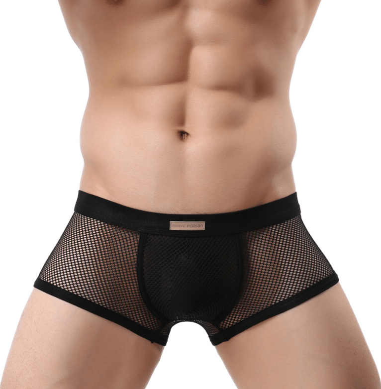 Men's Underwear Sexy Men's Boxer Pants Large Mesh Mesh Breathable Sexy Men's Underwear - Almoni Express