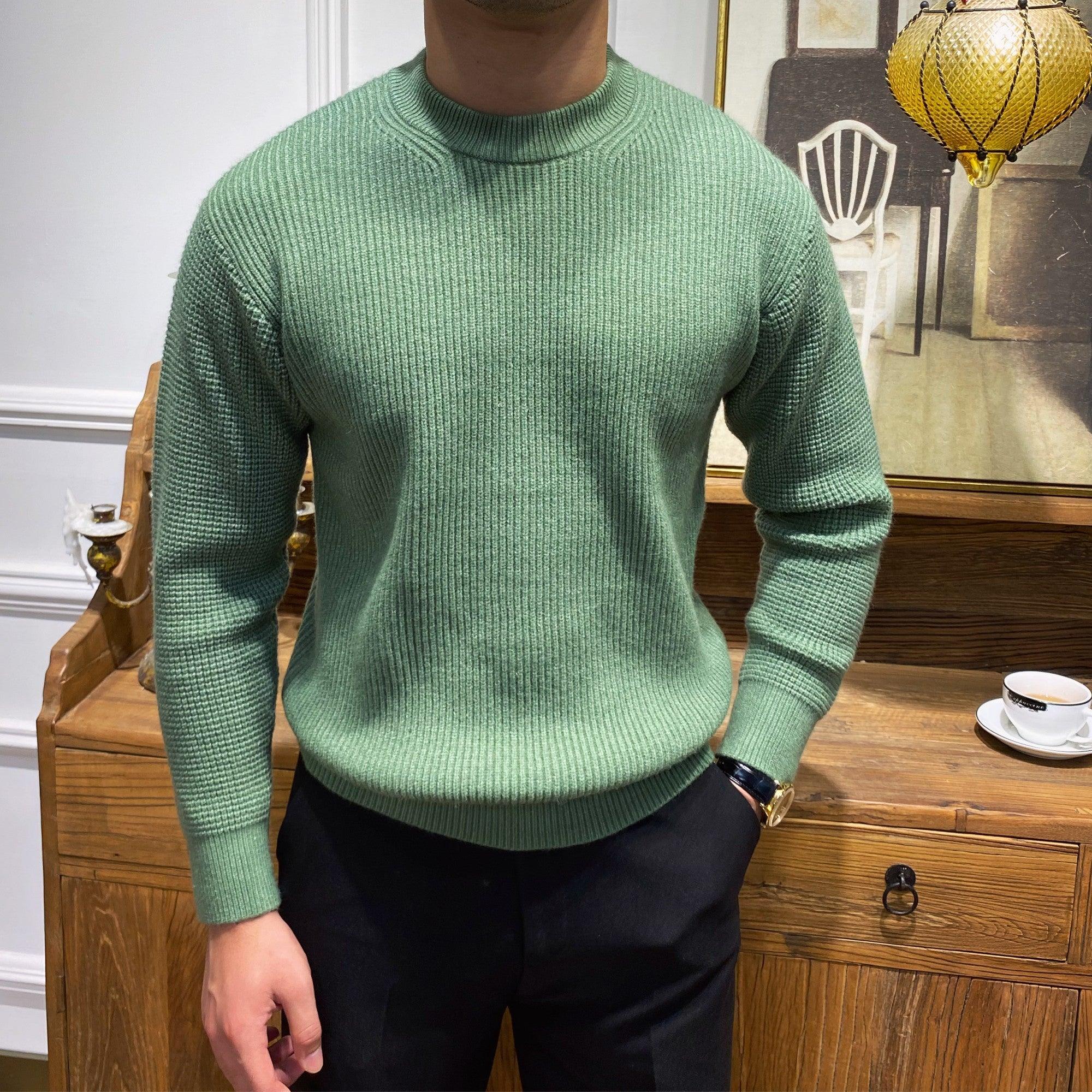 Men's Warm Knit Sweater For Autumn And Winter - Almoni Express