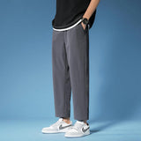 Mens Fashion Casual Solid Color Pants - Almoni Express