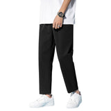 Mens Fashion Casual Solid Color Pants - Almoni Express