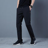 Mens Fashion Solid Color Loose Casual Pants - Almoni Express