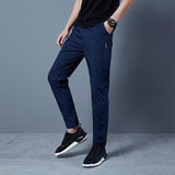 Mens Fashion Solid Color Loose Casual Pants - Almoni Express