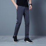 Mens Fashion Solid Color Loose Casual Pants - Almoni Express